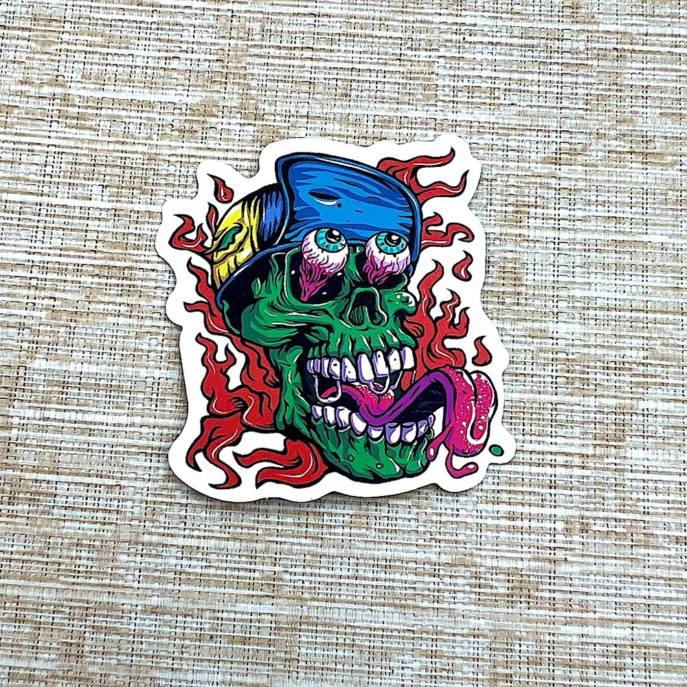 Skater Gross Grunge Horror Funky Single Decor Art Sticker